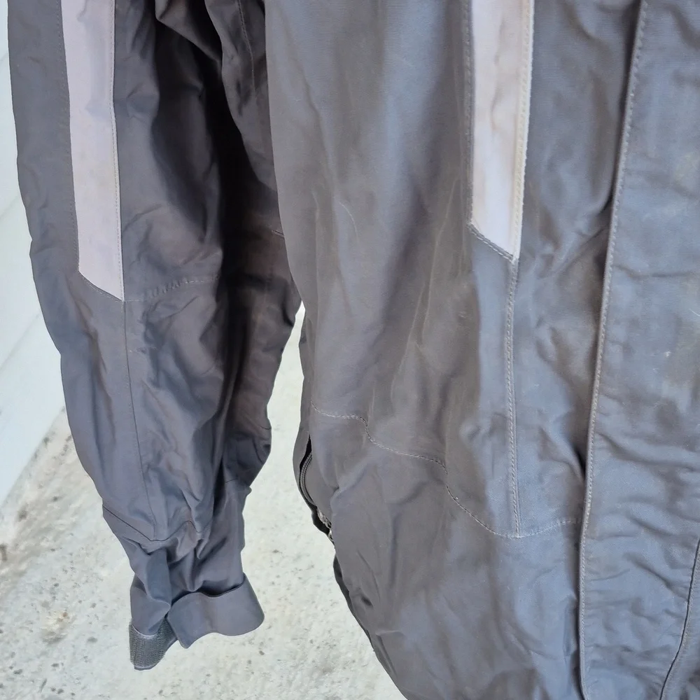 THE NORTH FACE Grey Black Nylon‎ Hyvent Mens Large Full Zip Jacket TNF
